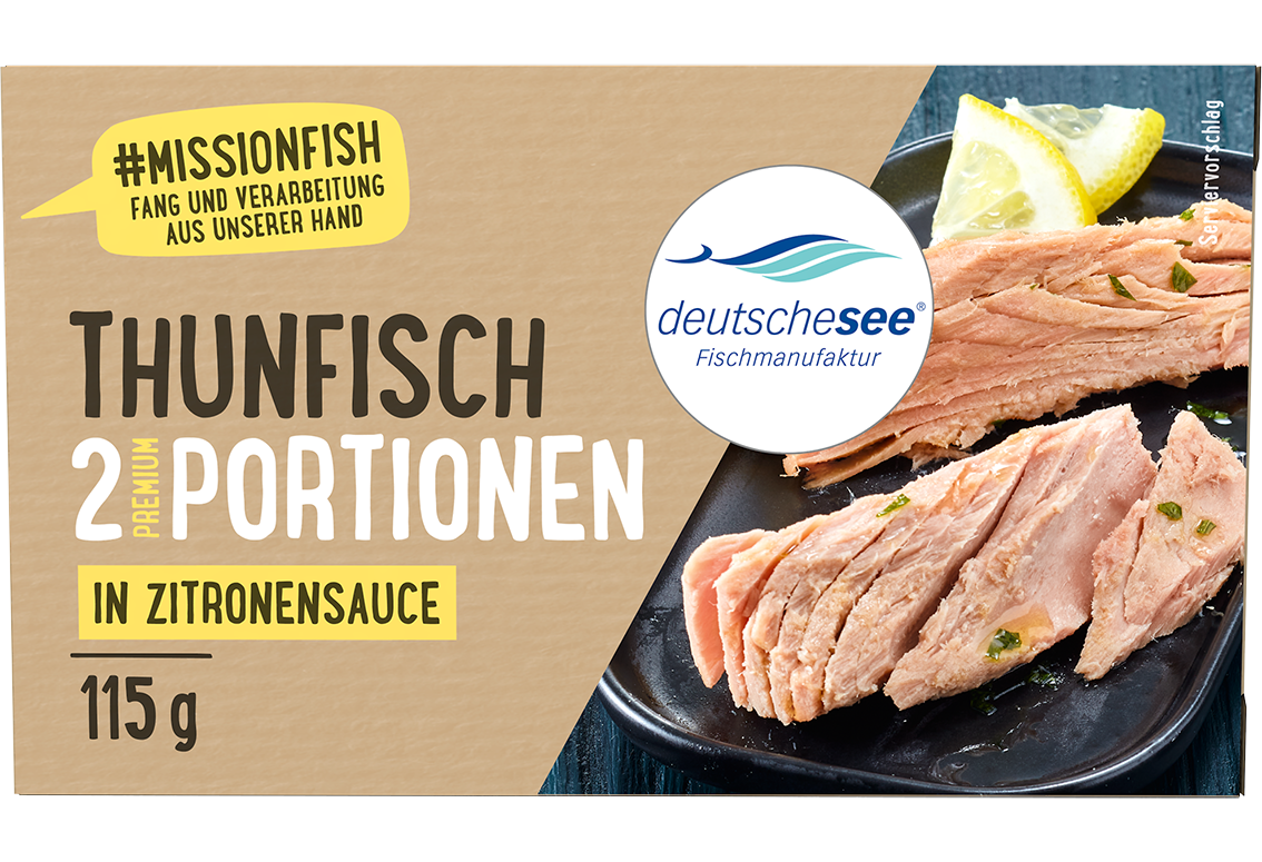 Thunfisch-Filet in Zitronensauce