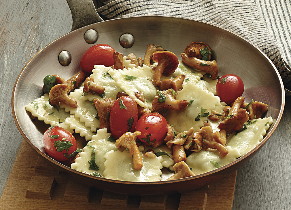 Ravioli-Pfifferling-Salat Ravioli-Pfifferling-Salat