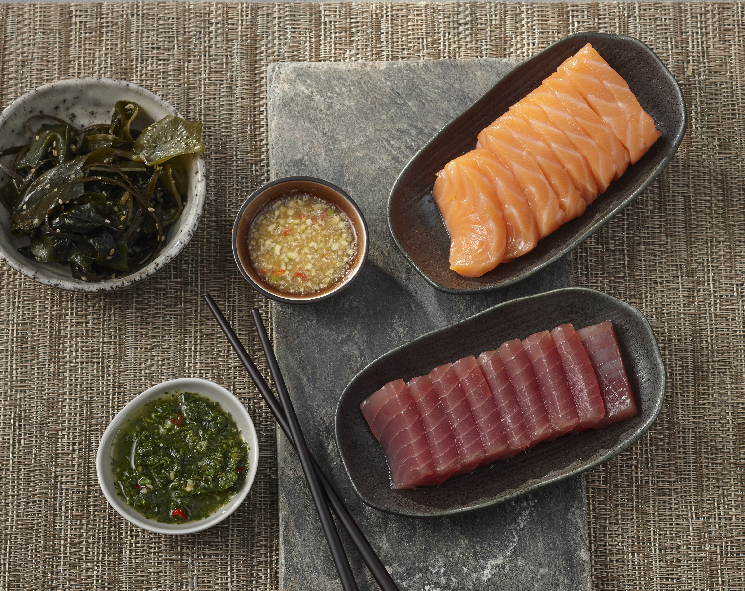 Sashimi vom Lachs & Thunfisch 