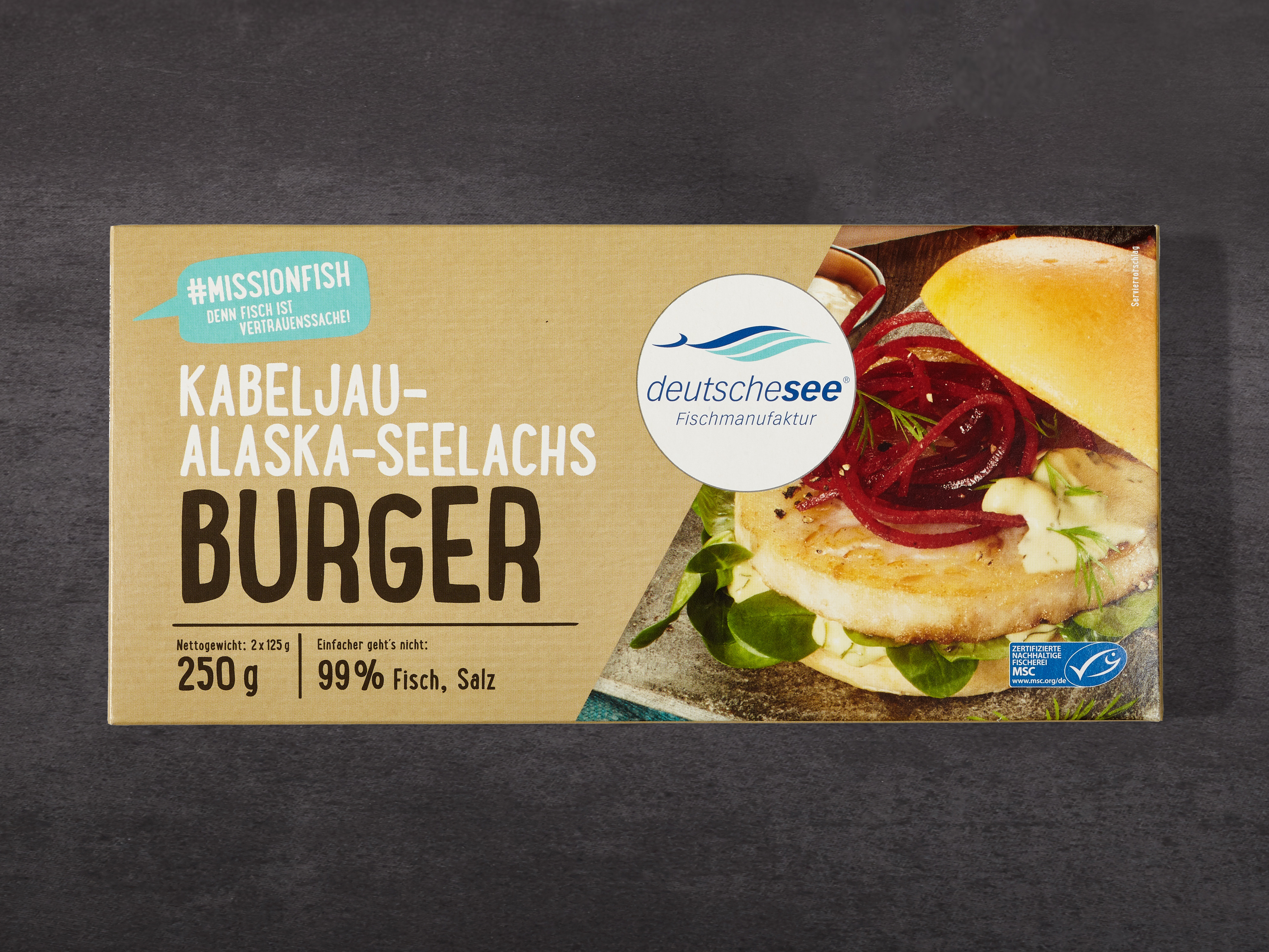Kabeljau-Alaska-Seelachs Burger »Large«