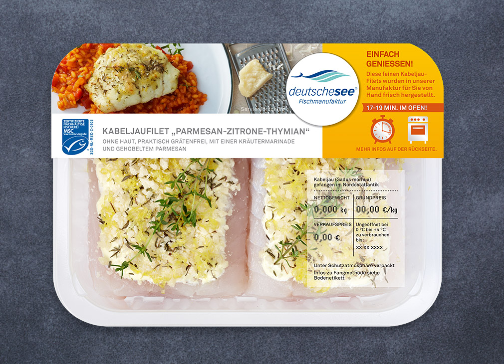 Kabeljaufilet »Parmesan-Zitrone-Thymian« Kabeljaufilet »Parmesan-Zitrone-Thymian«