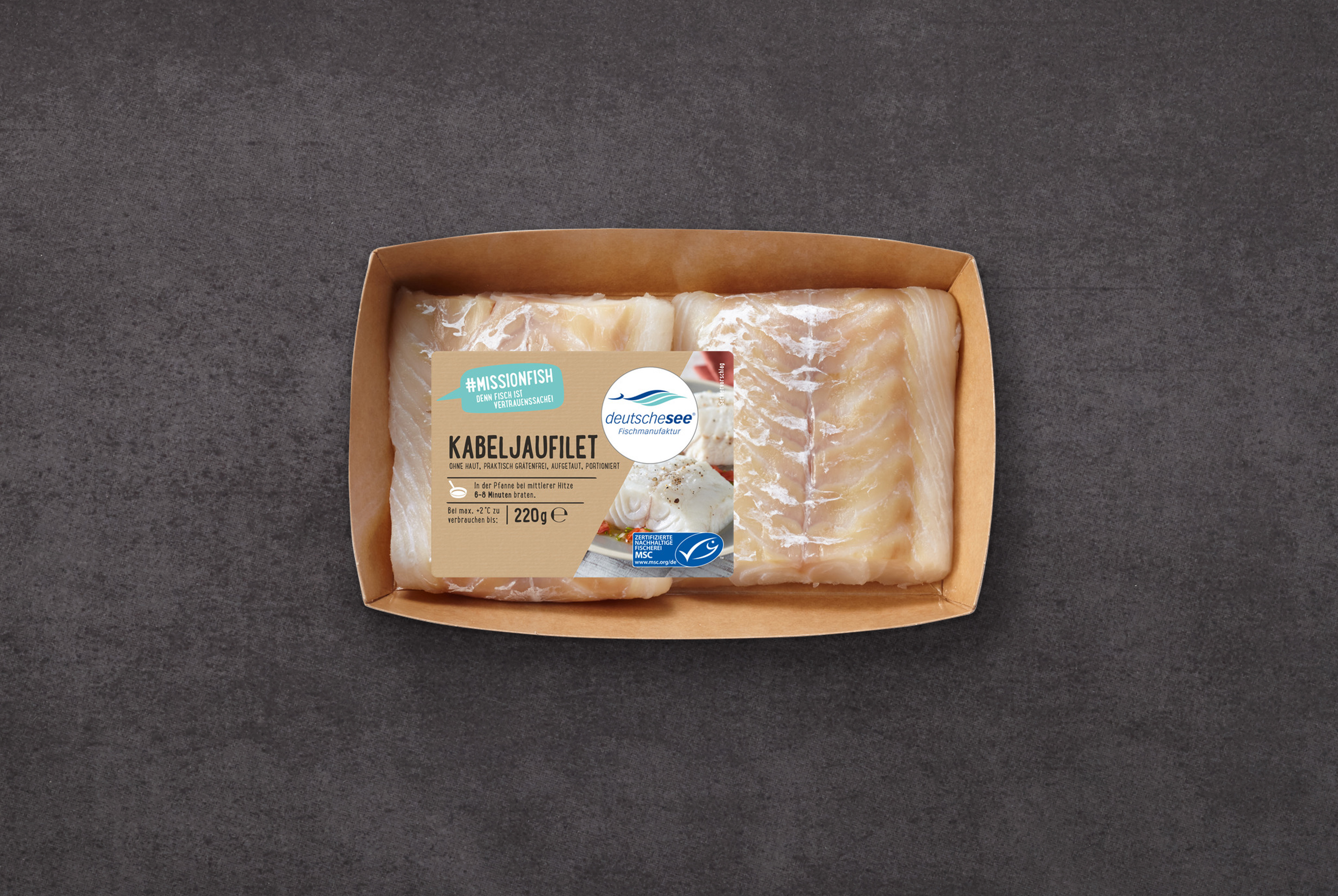 Kabeljau-Filets  · 220g