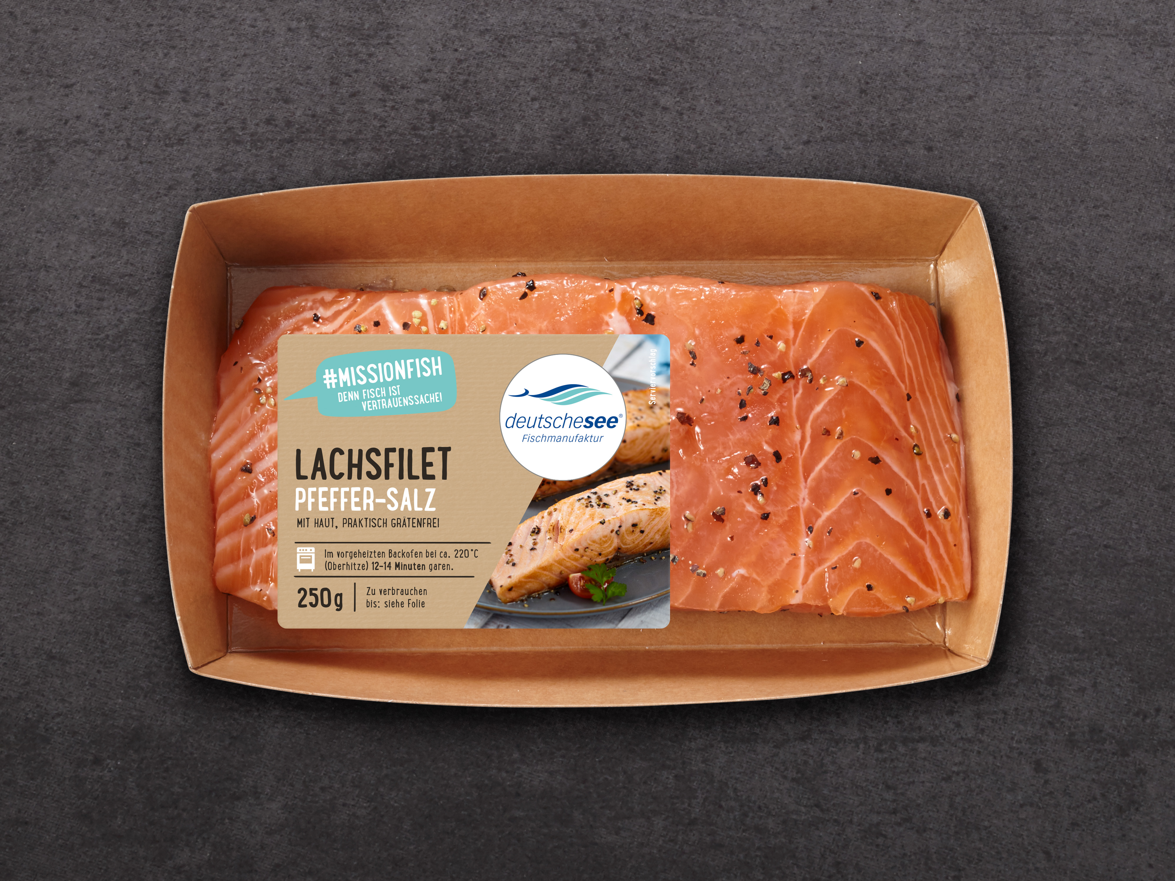 Lachsfilet »Pfeffer-Salz«