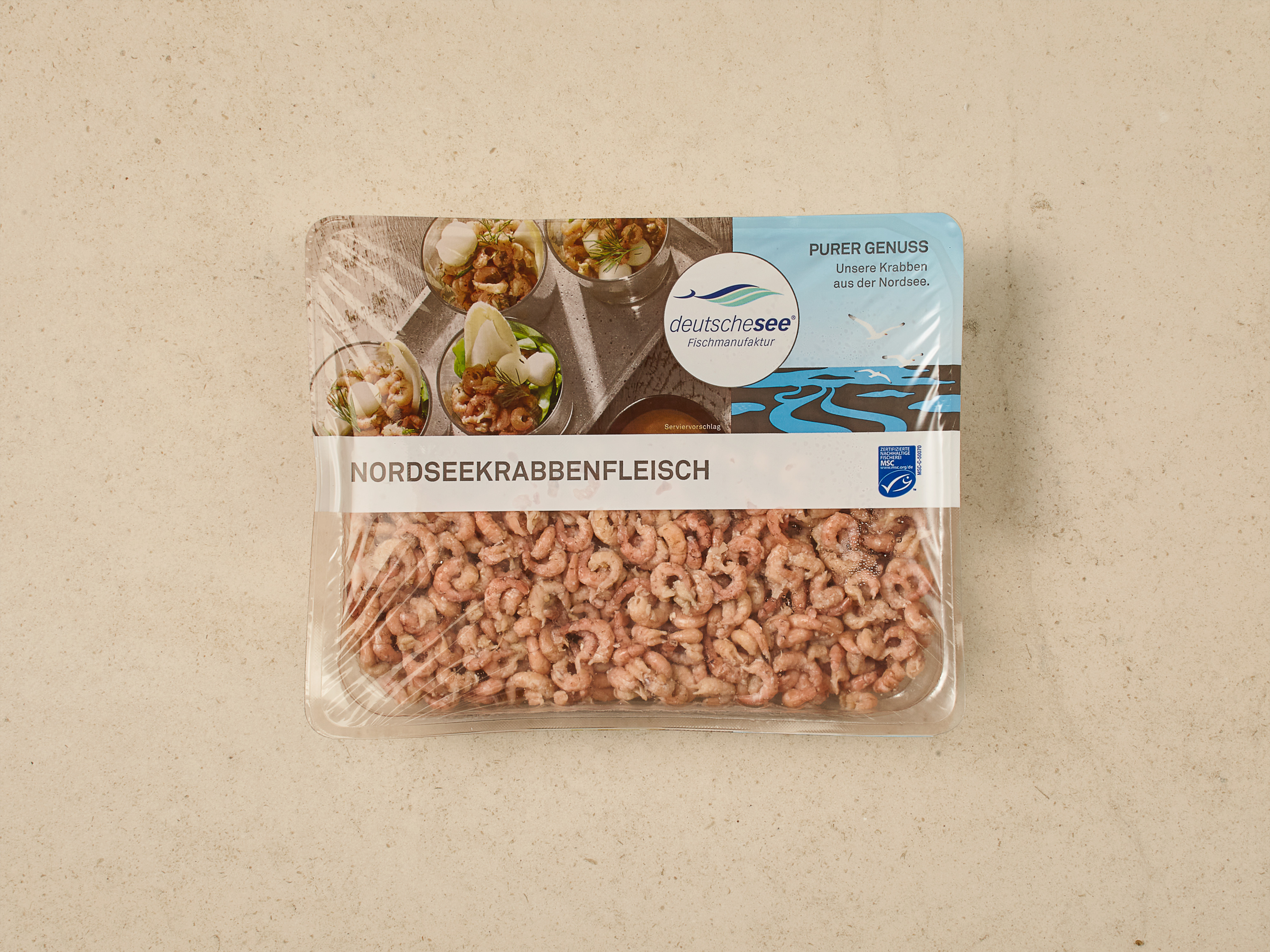 Nordseekrabbenfleisch MSC · Handgepult (500g)