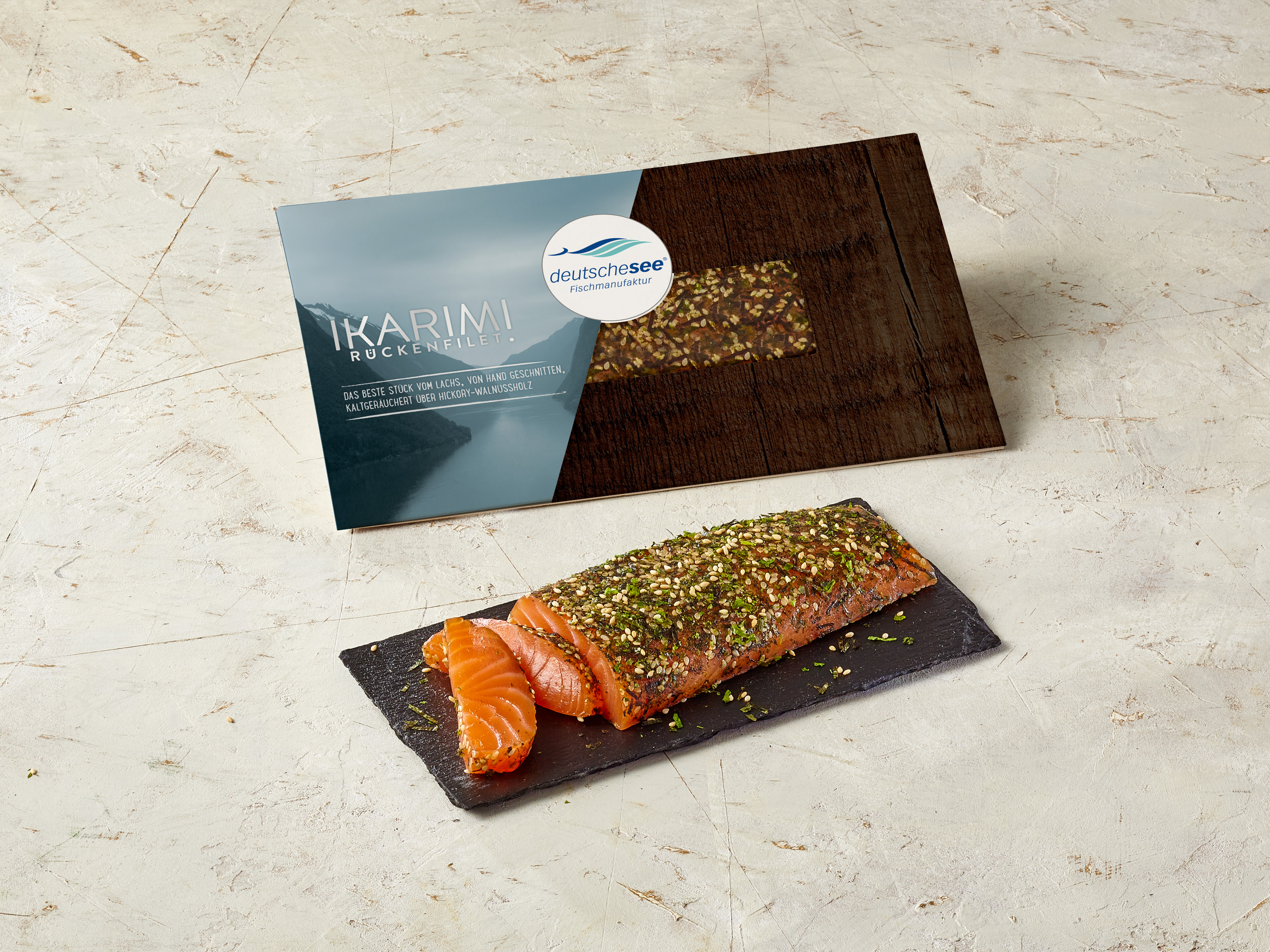 IKARIMI Räucherlachs-Rückenfilet »Sesam-Alge« · 195g