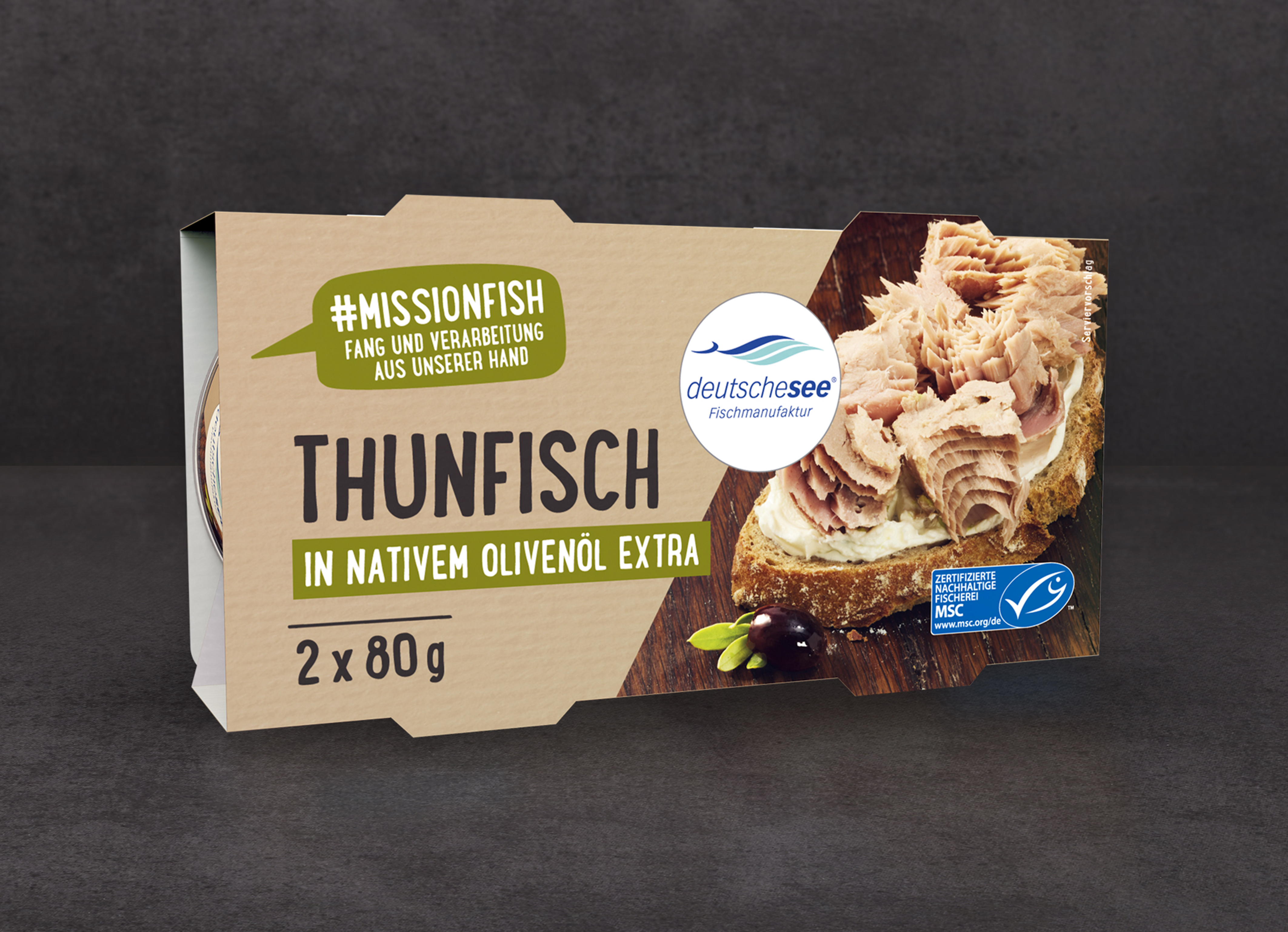Deutsche See »Thunfisch in Nativem Olivenöl Extra« · 2x 80g