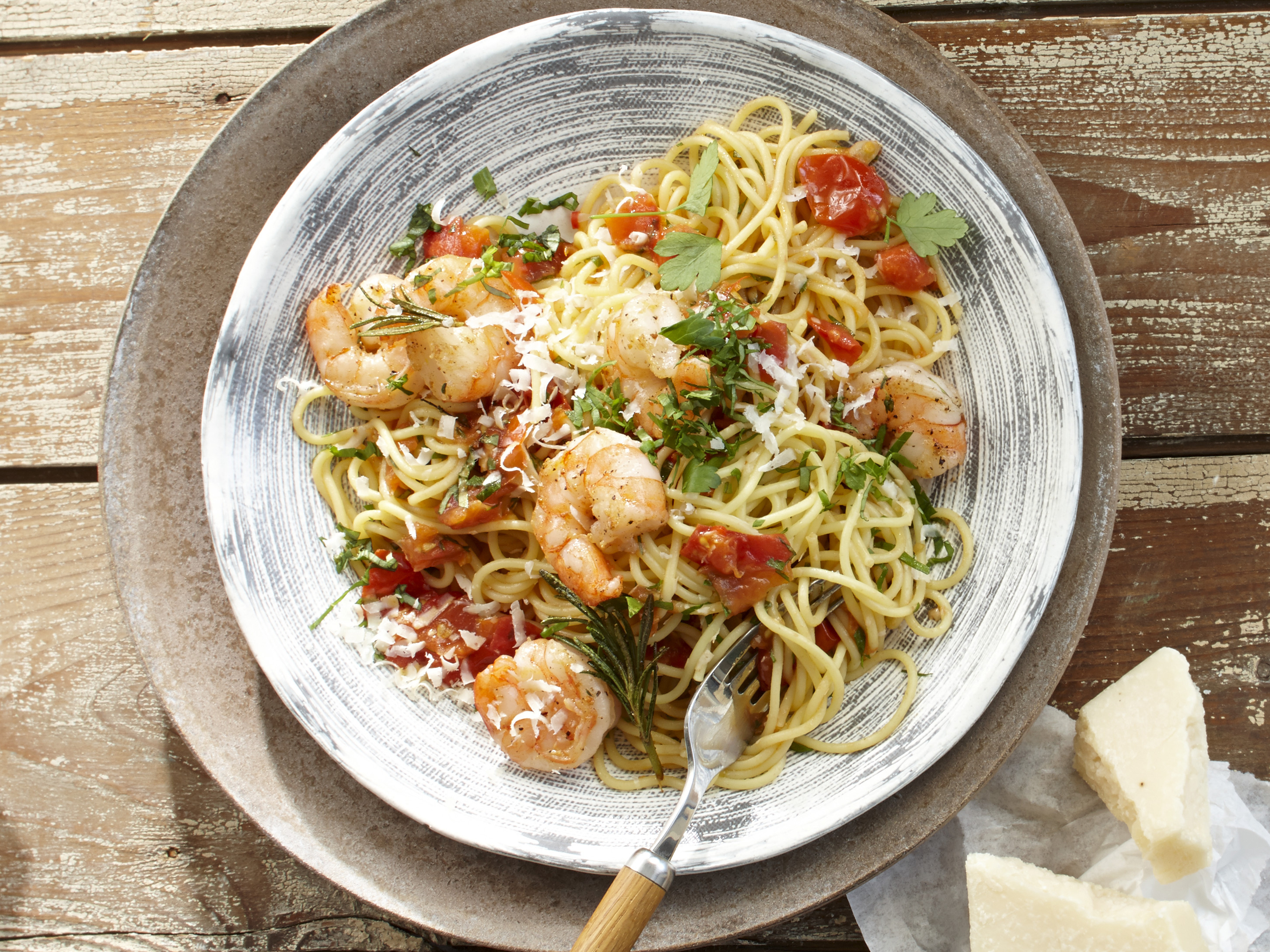 Rezept: Spaghetti mit Garnelen