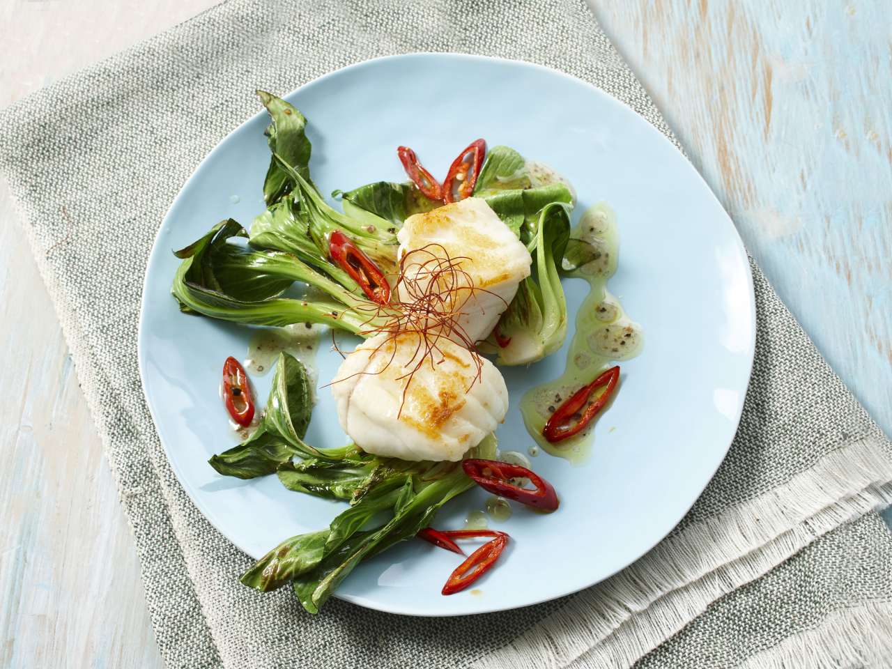 Rezept: Seeteufel auf Pak Choi