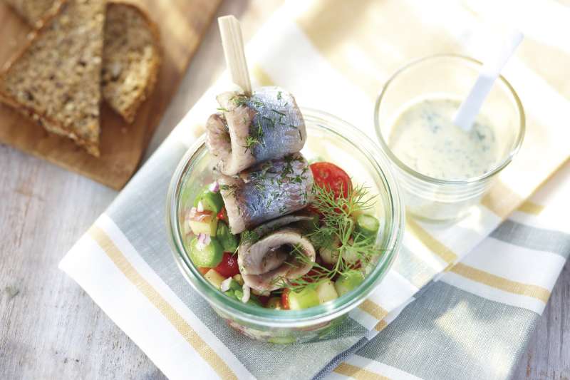 Krabben mit Rührei auf Stulle