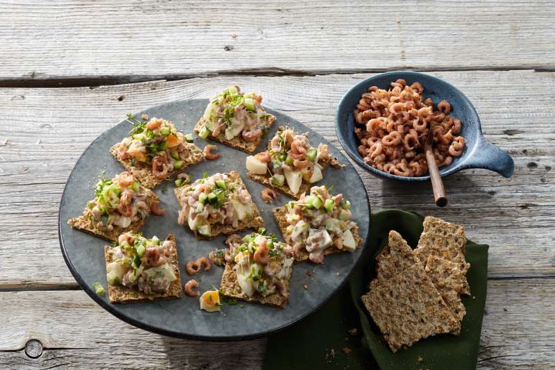 Rezept: Krabbensalat auf Knäckebrot