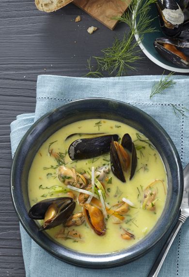 Chowder mit Garnelen